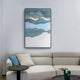 Skymelt Blue Hand-Painted Sandstone 3D Wall Art