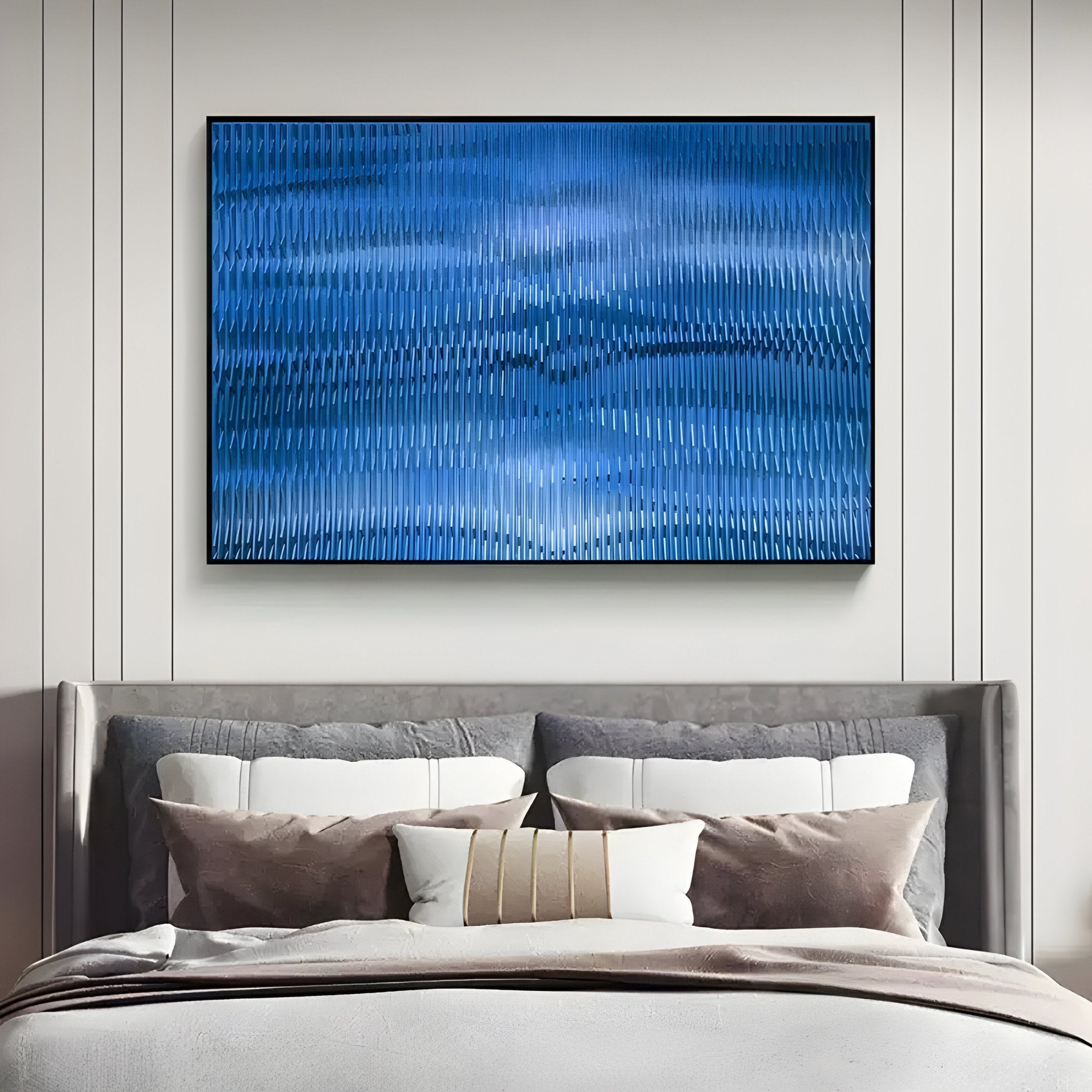 Prismetal Cobalt Flow Wood Carving 3D Wall Art