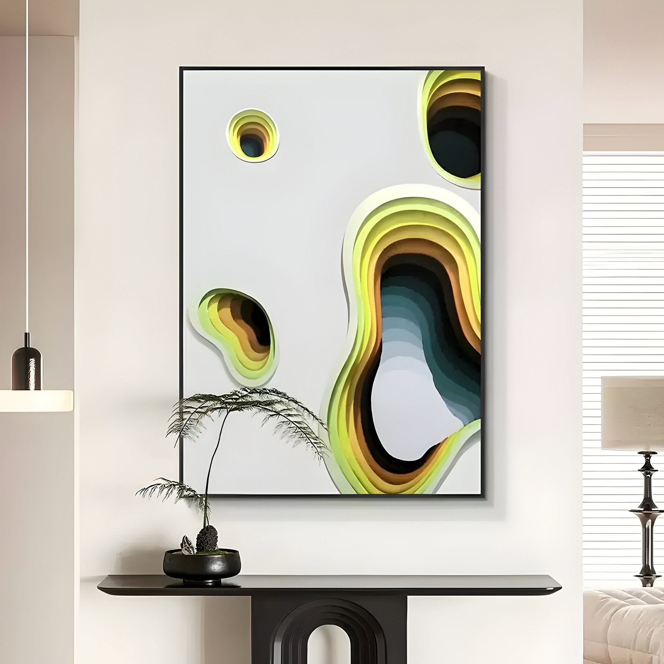 Cratera Lime & Earth Wood Carving 3D Wall Art