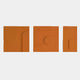 Moro I Triptych Burnt Orange Relief 3D Wall Art