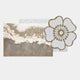 Bloomark Mist Floral Abstract Texture 3D Wall Art by Giant Sculptures featuring a textured pale grey-beige and white abstract base with a raised white floral form outlined in soft taupe, shown on a light grey background.