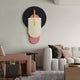 Orbitale Pink & Cream Geometry Wood Carving 3D Wall Art
