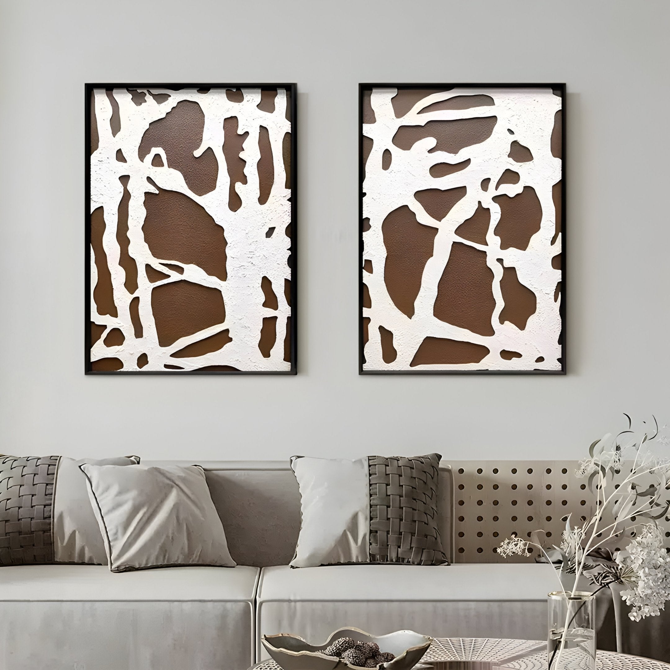 Drosan Earth Trace I Wood Carving 3D Wall Art