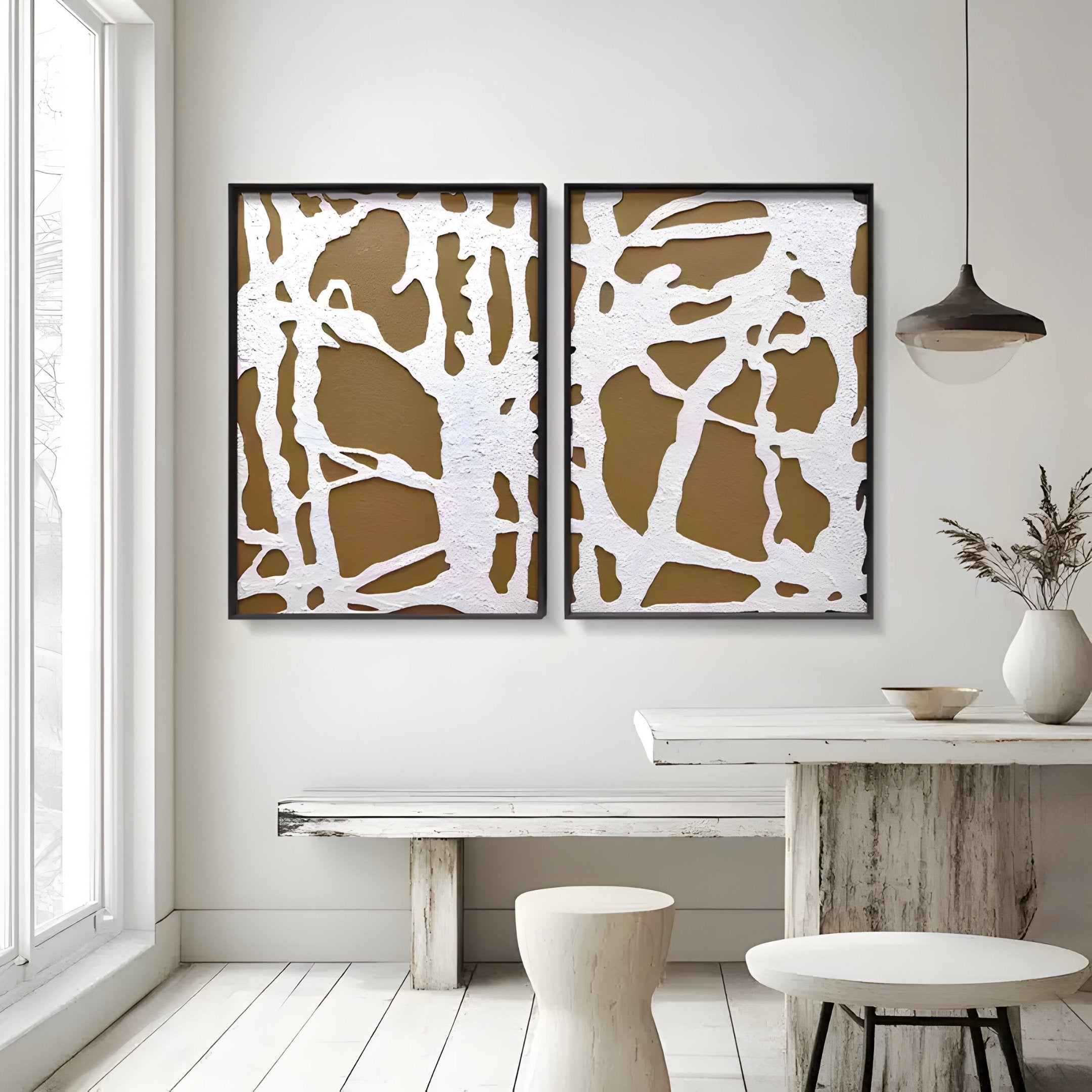 Drosan Bark Trace I Wood Carving 3D Wall Art
