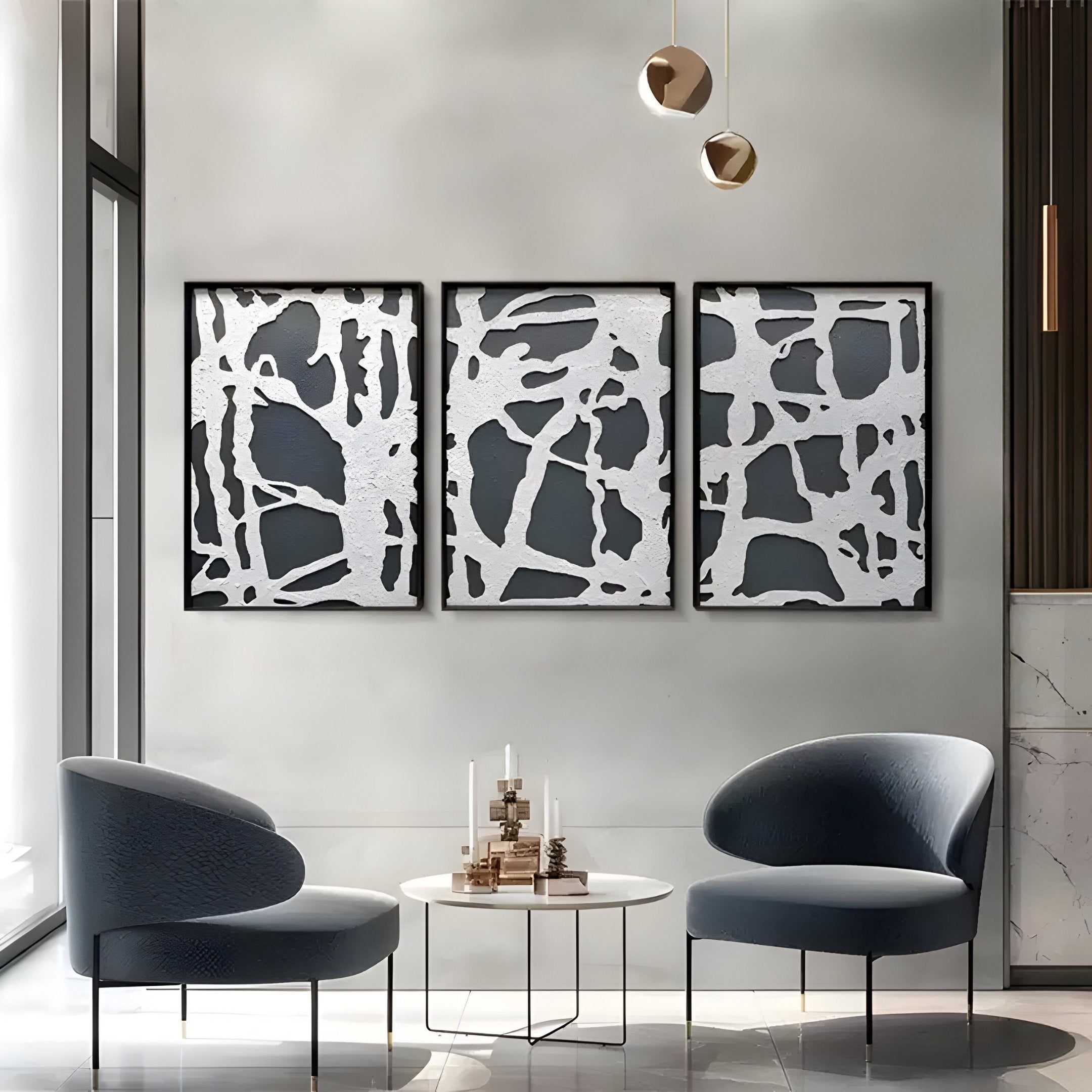 Drosan Midnight Trace III Wood Carving 3D Wall Art