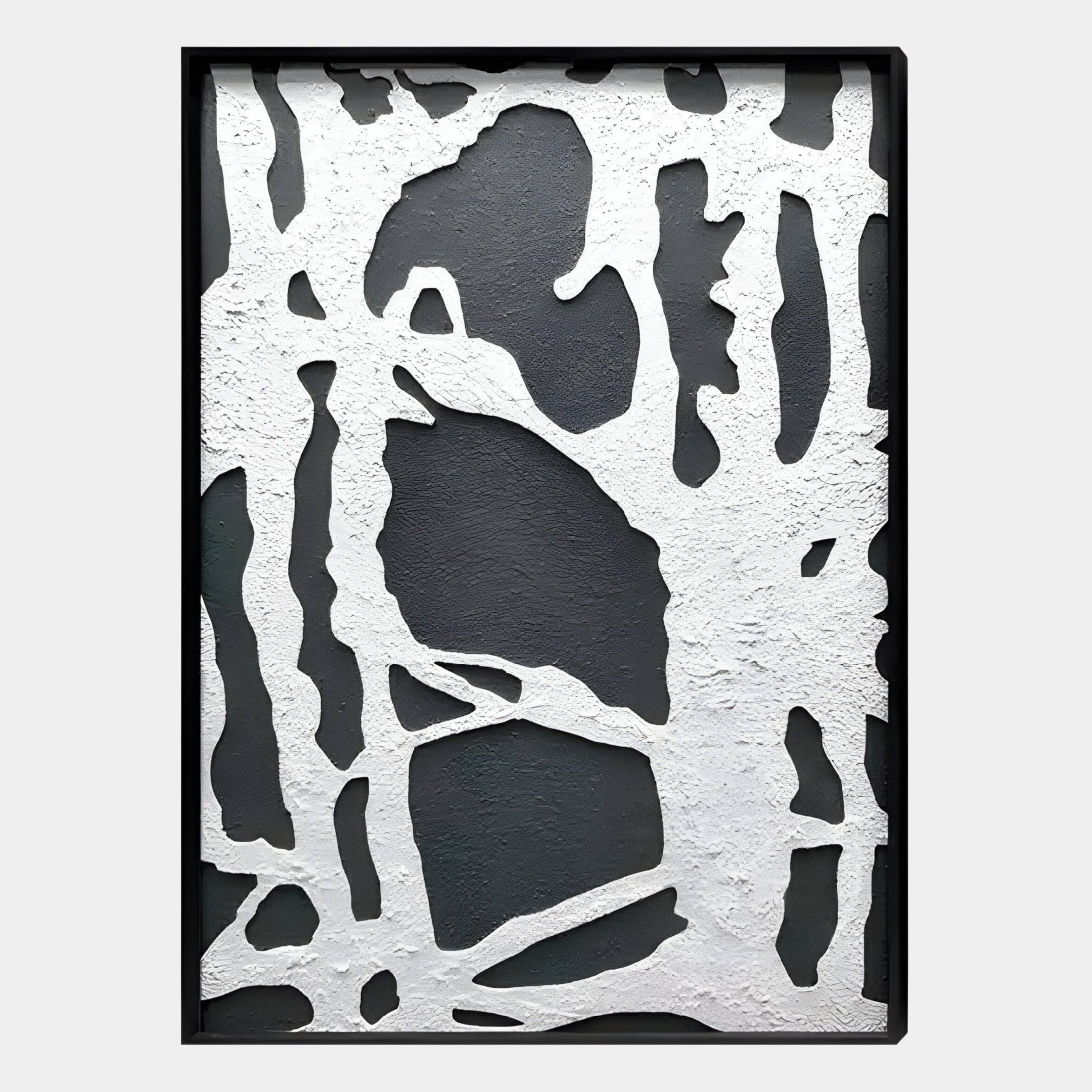 Drosan Midnight Trace I Wood Carving 3D Wall Art