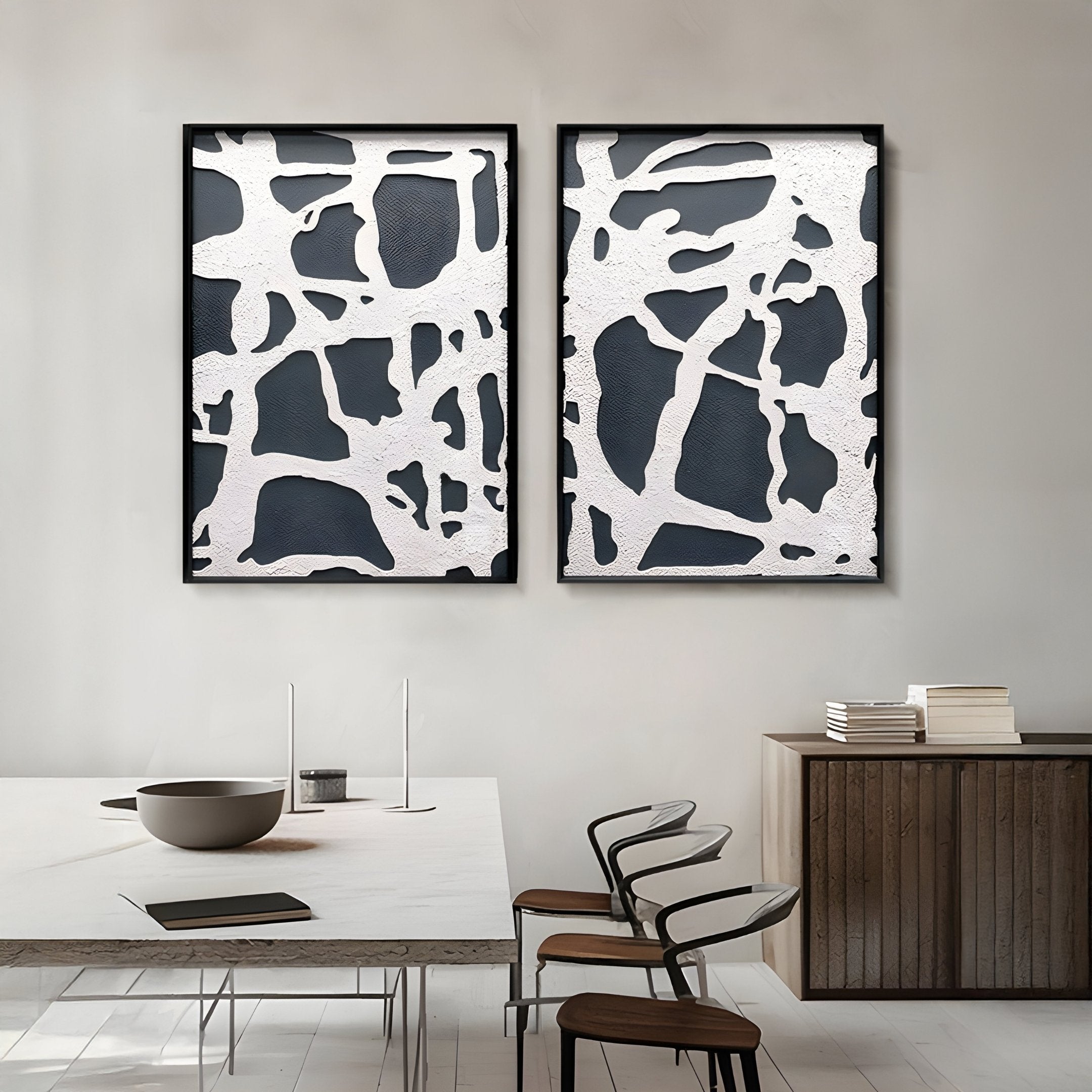 Drosan Midnight Trace II Wood Carving 3D Wall Art