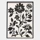 Florentia III Black & White Wood Carving 3D Wall Art
