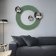 Celestara Green Round 3D Wall Art With Silver Metal Ball