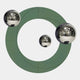 Celestara Green Round 3D Wall Art With Silver Metal Ball