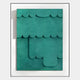 Cascala Teal Layered Wood Carving 3D Wall Art