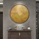 Meliora Golden Honeycomb Round Textured 3D Wall Art