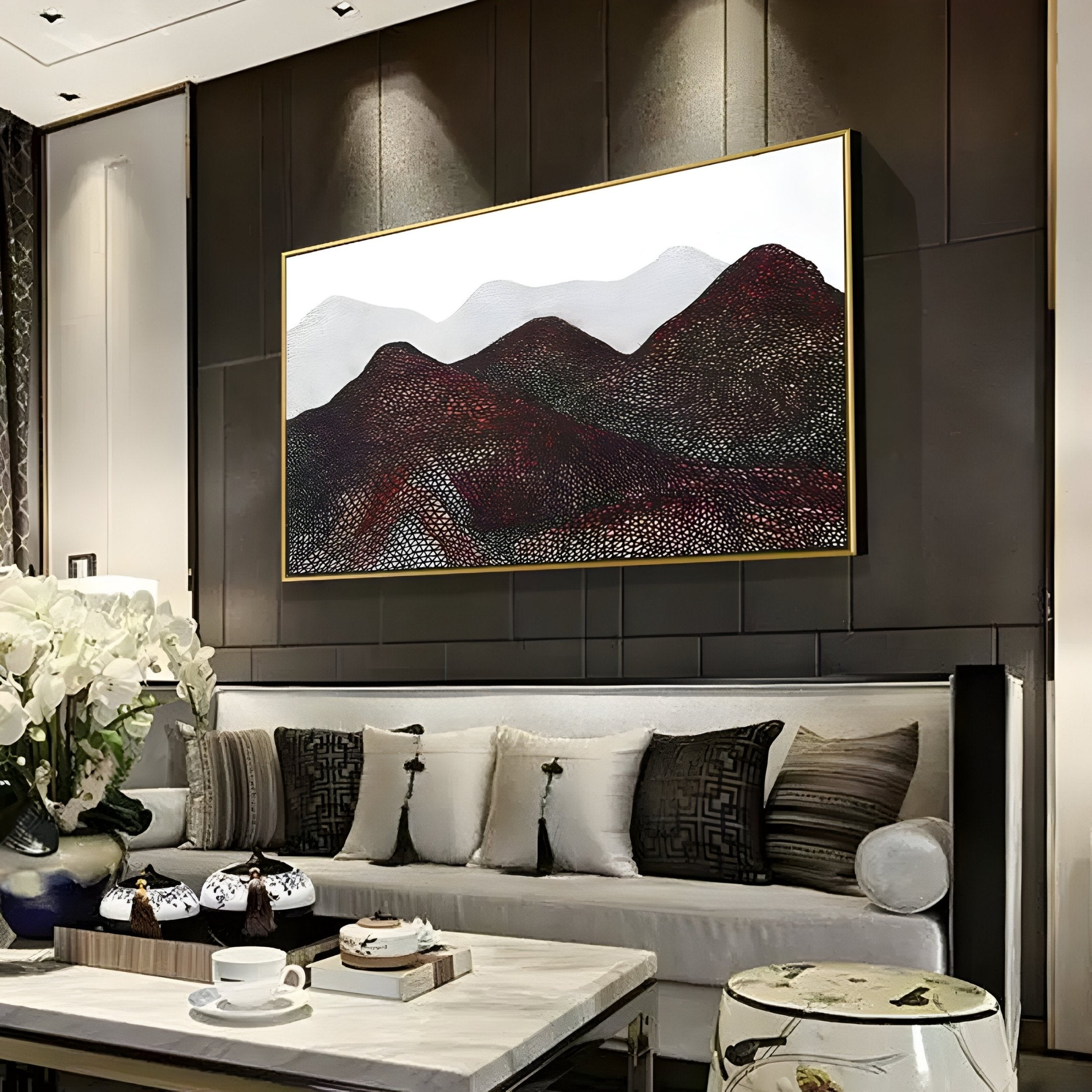 Caelora Sculpted Mesh Landscape 3D Wall Art
