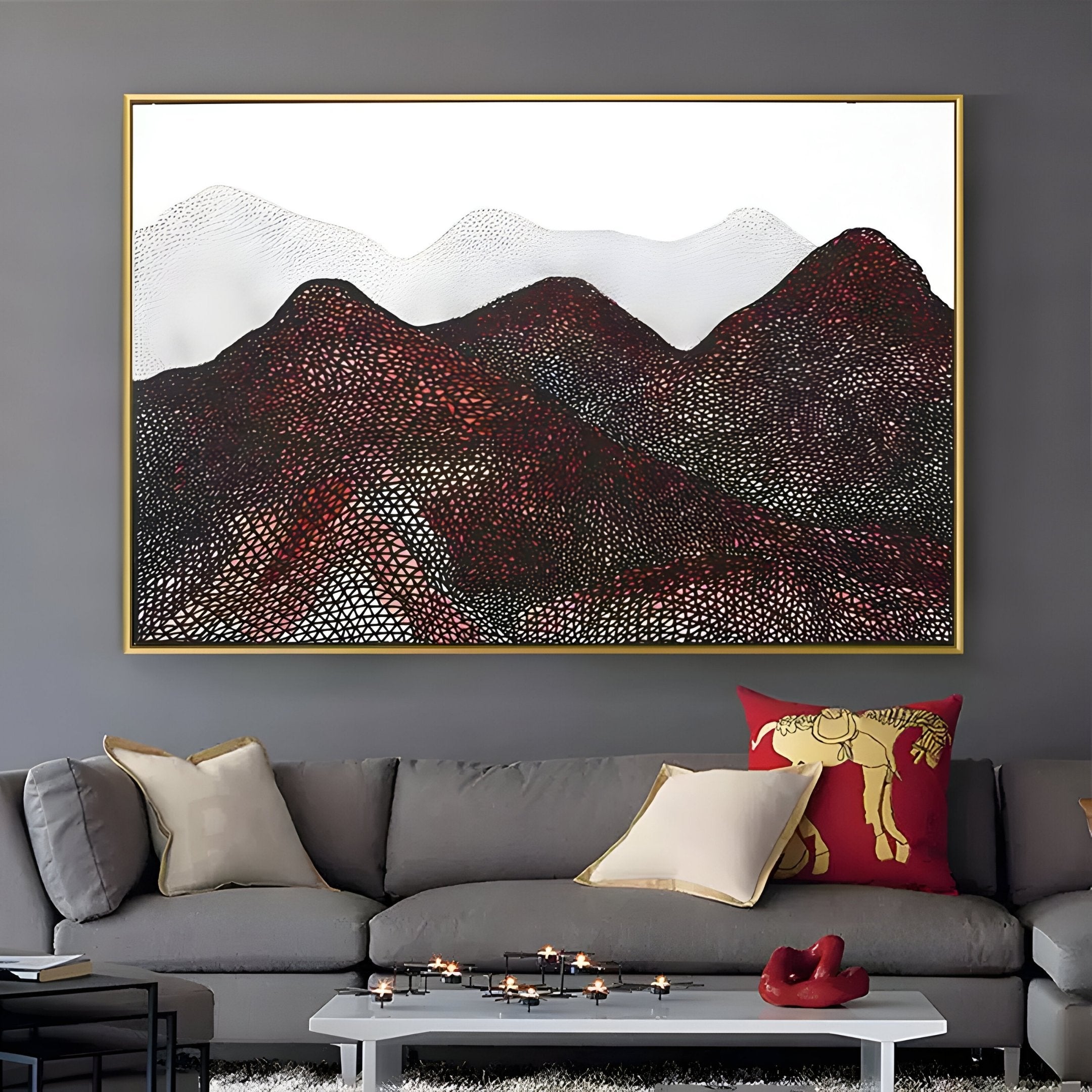 Caelora Sculpted Mesh Landscape 3D Wall Art