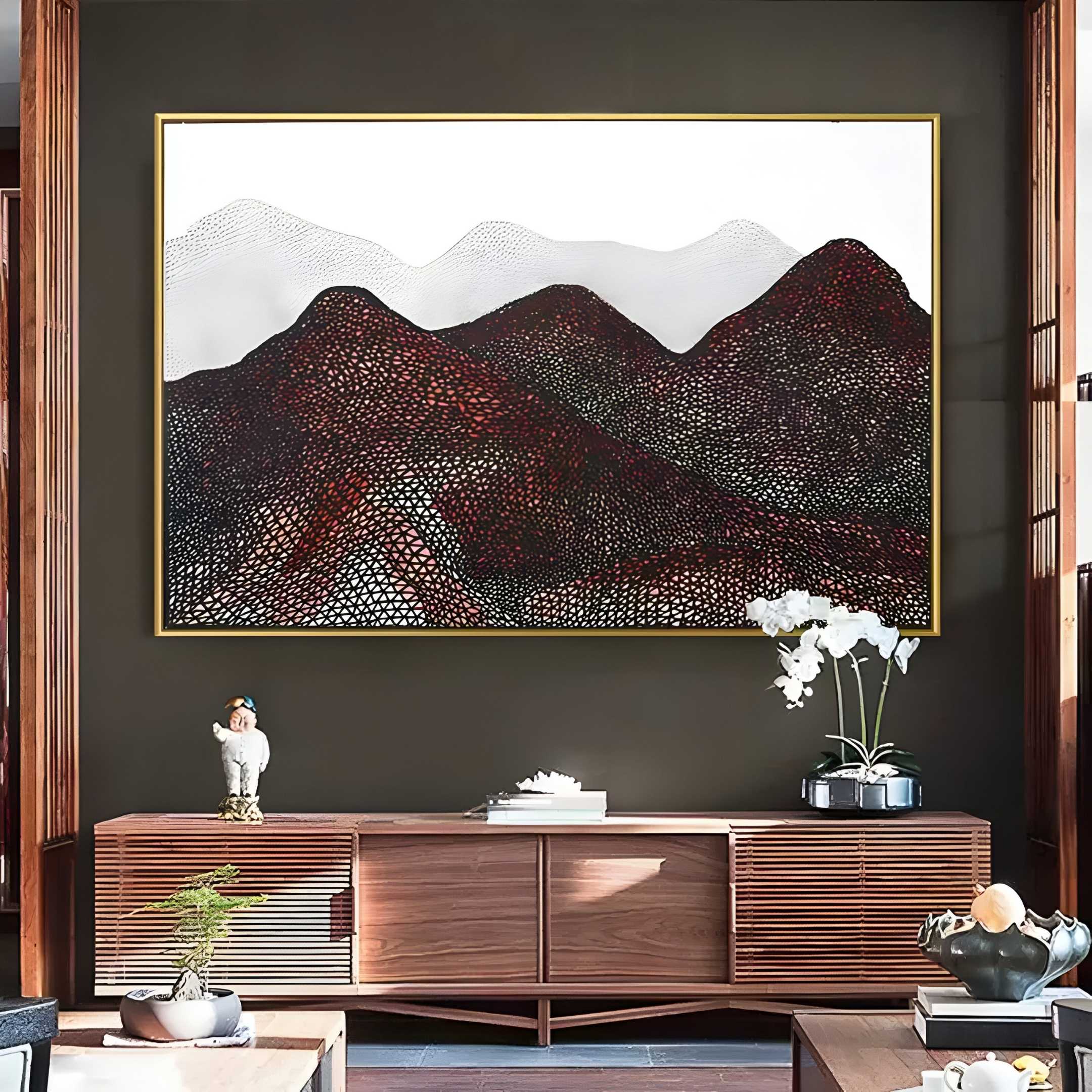 Caelora Sculpted Mesh Landscape 3D Wall Art