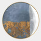 Orizon Azure & Brass Layered Round 3D Carving Wall Art
