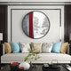 Orizon Crimson Horizon Round 3D Carving Wall Art