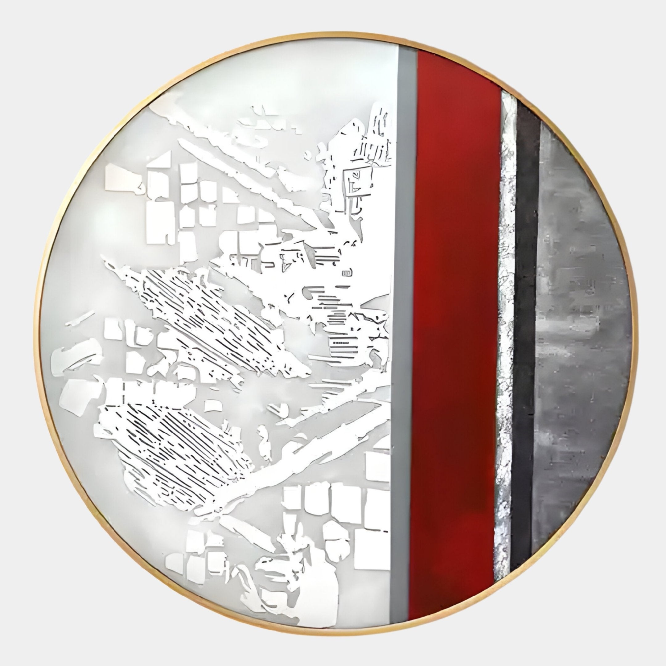 Orizon Urban Trace Round 3D Carving Wall Art