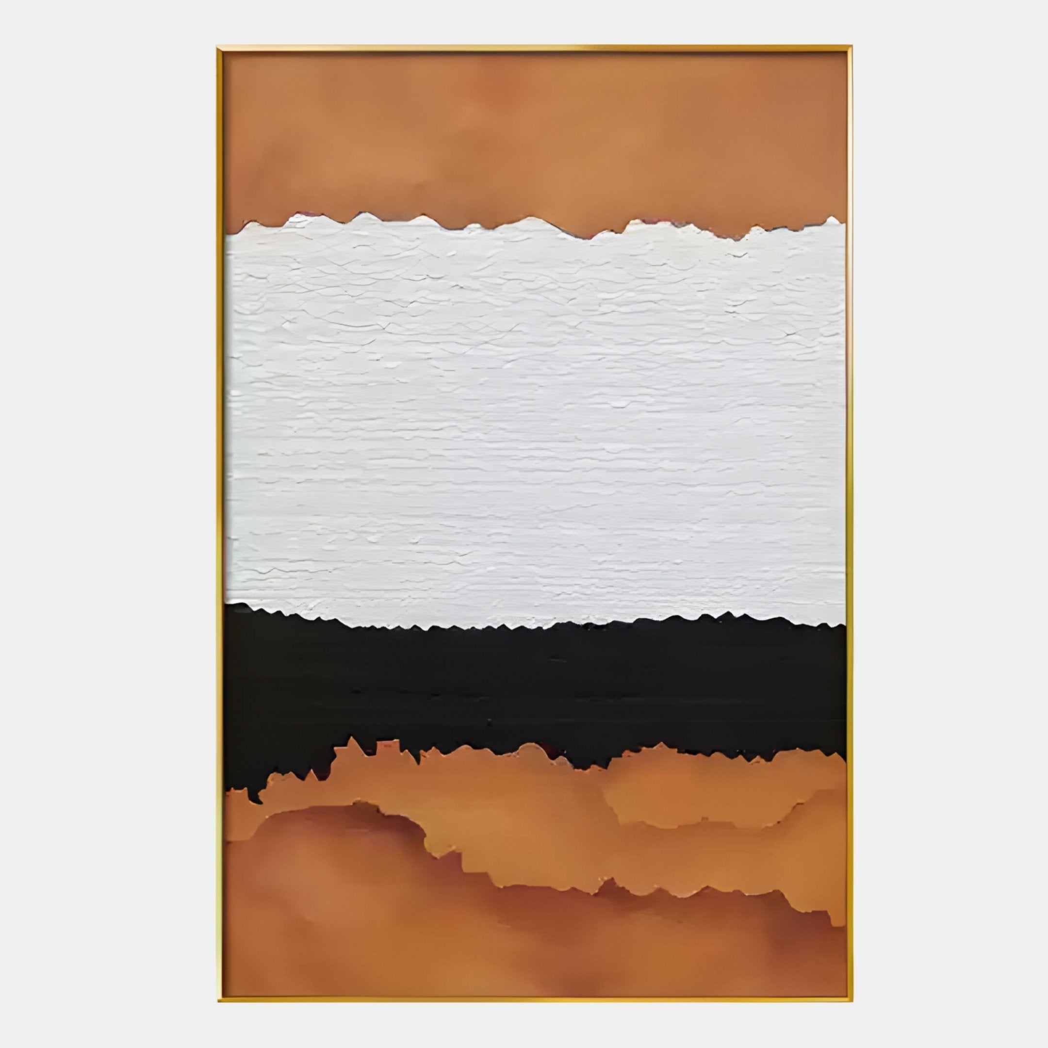 Stratisse Ochre Vertical Layered 3D Carving Wall Art