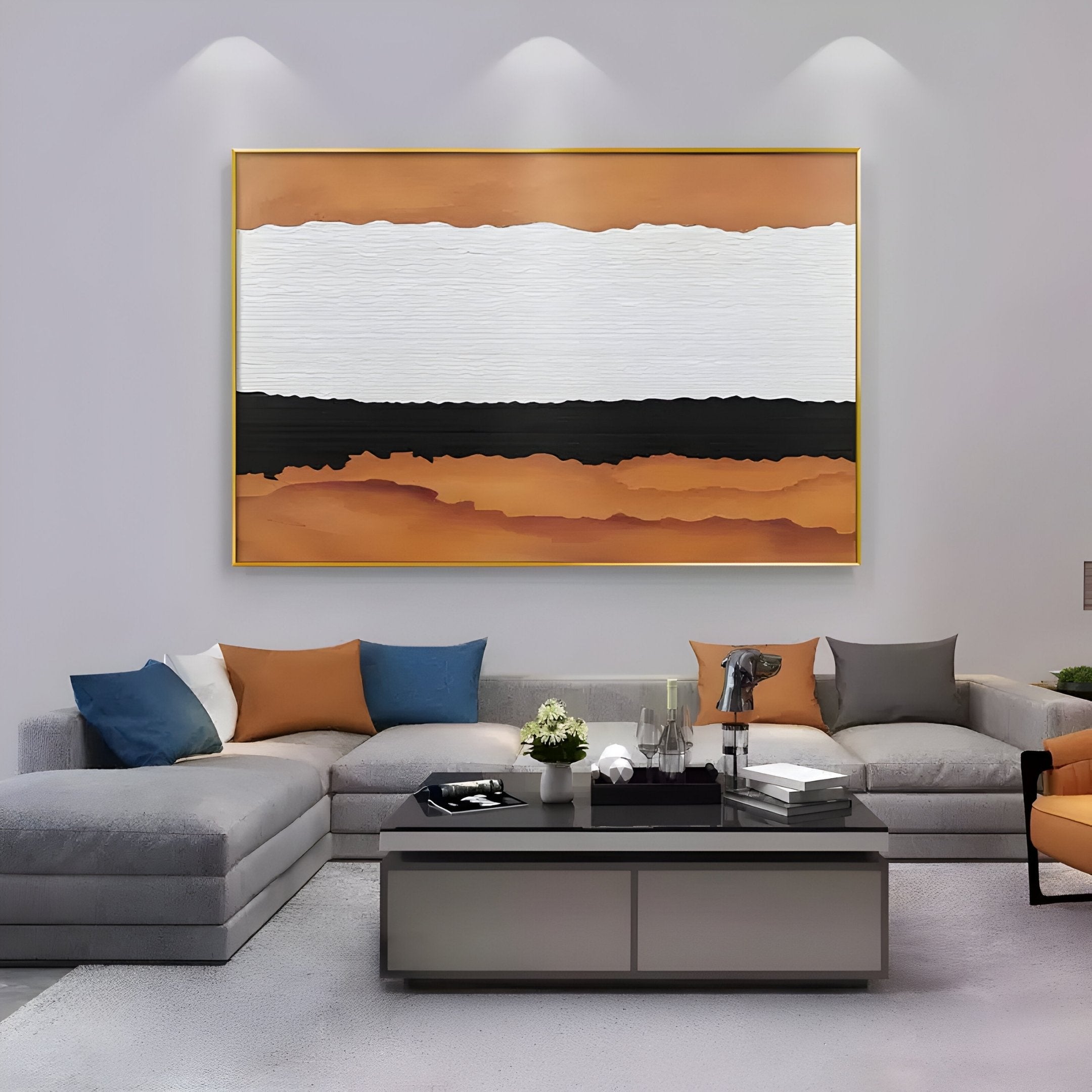 Stratisse Ochre Layered 3D Carving Wall Art