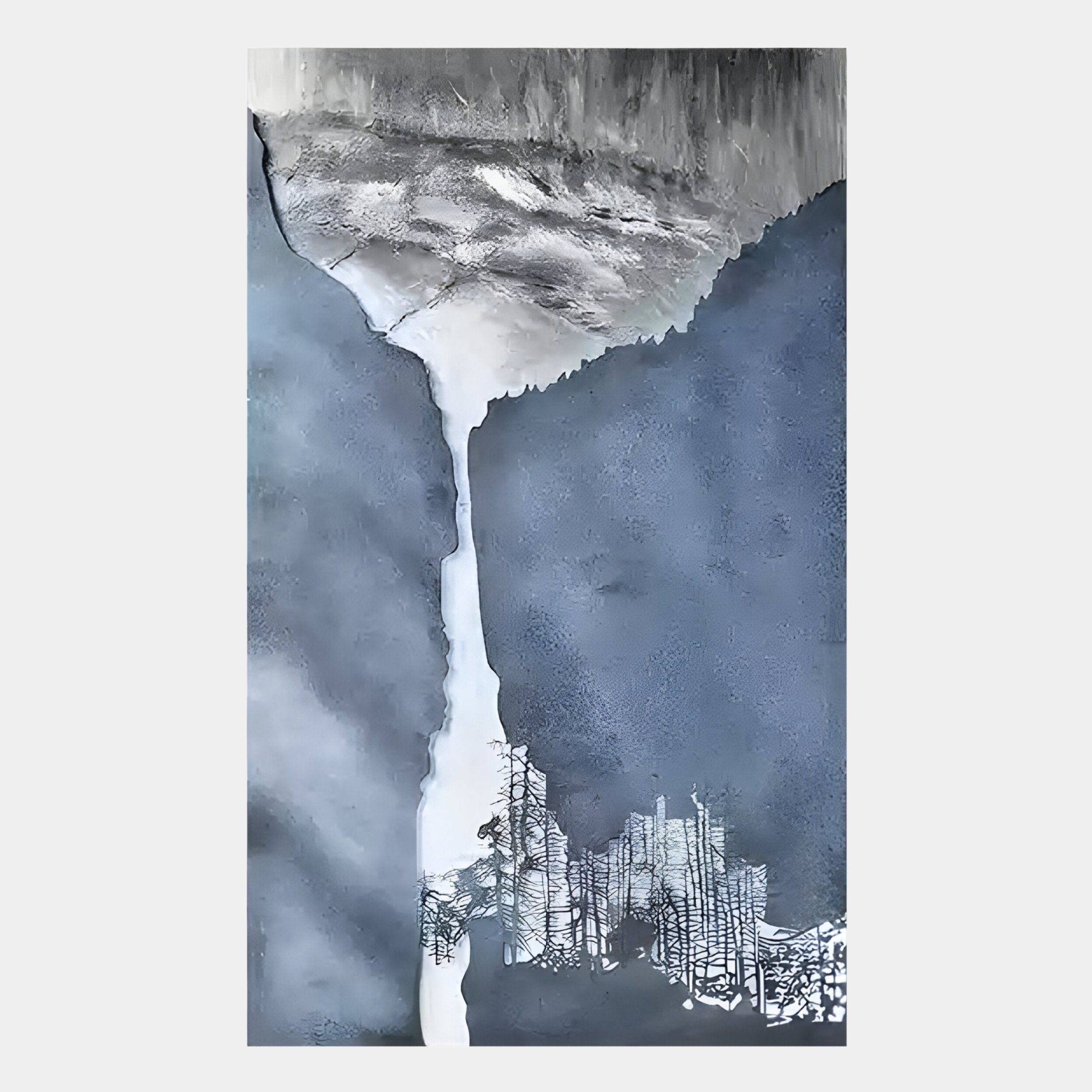 Virelai Slate Abstract Oil Painting 3D Wall Art