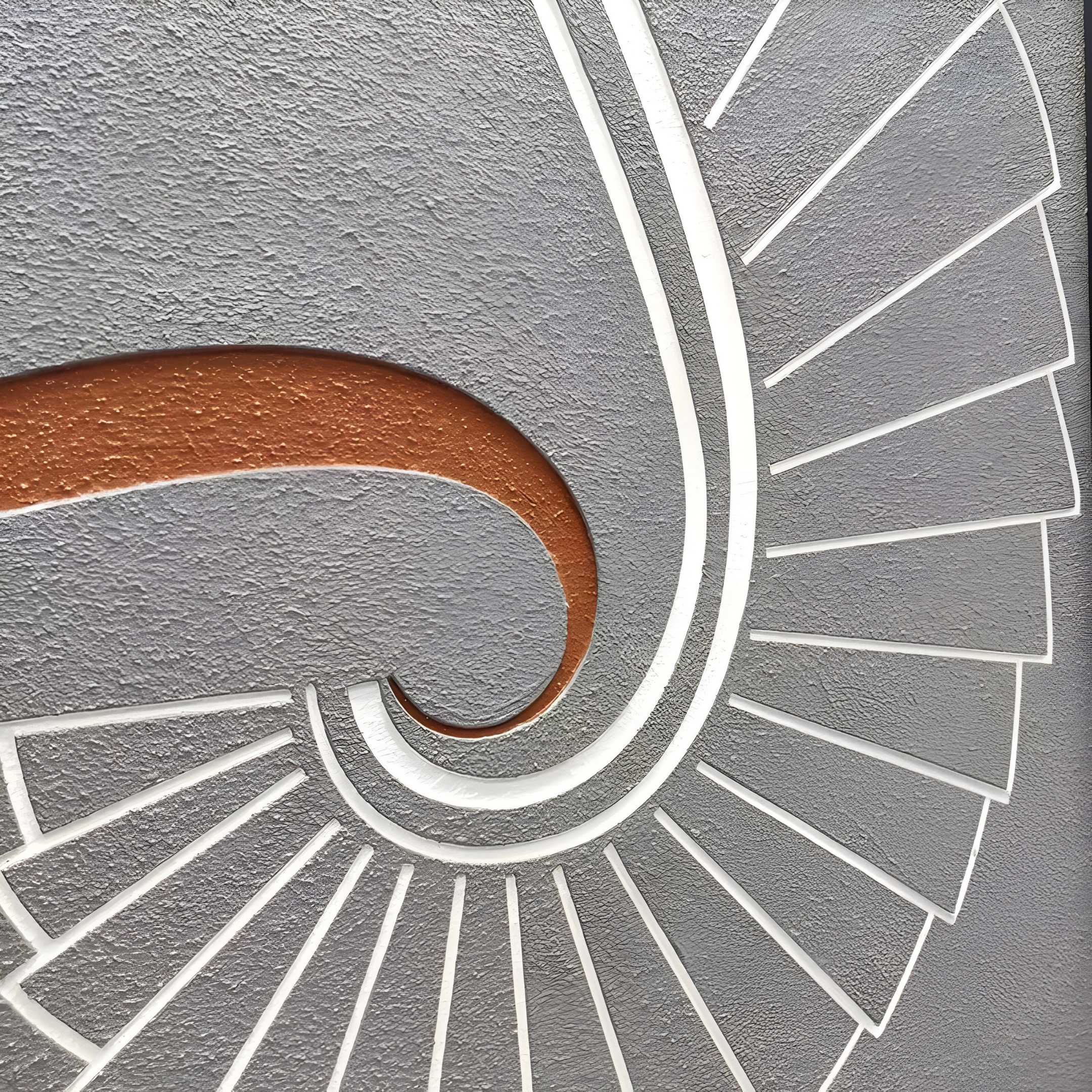 Kairo Spiral Sweep Grey 3D Carving Wall Art