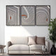 Kairo Spiral Sweep Grey 3D Carving Wall Art