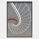 Kairo Spiral Sweep Grey 3D Carving Wall Art