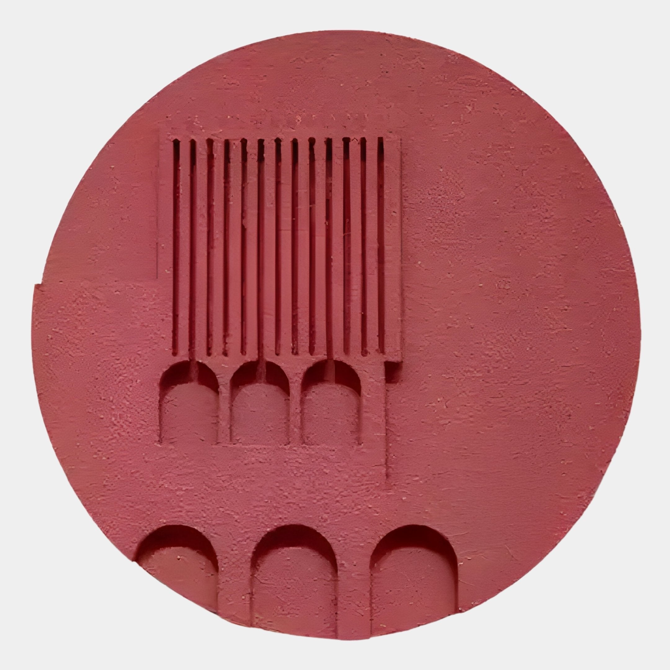 Arcuza Rose I Wood Carving Sandstone 3D Wall Art