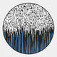 Reverie Azure Drip Round 3D Relief Wall Art