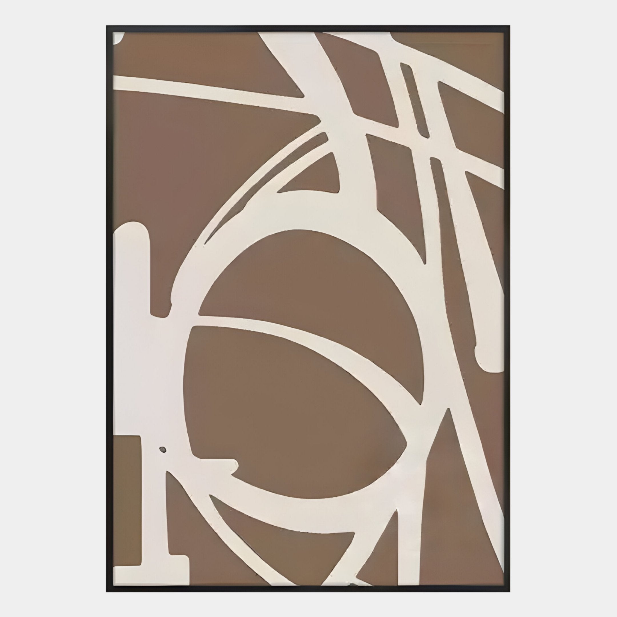 Deralin Mocha Orbital Abstract 3D Carving Wall Art