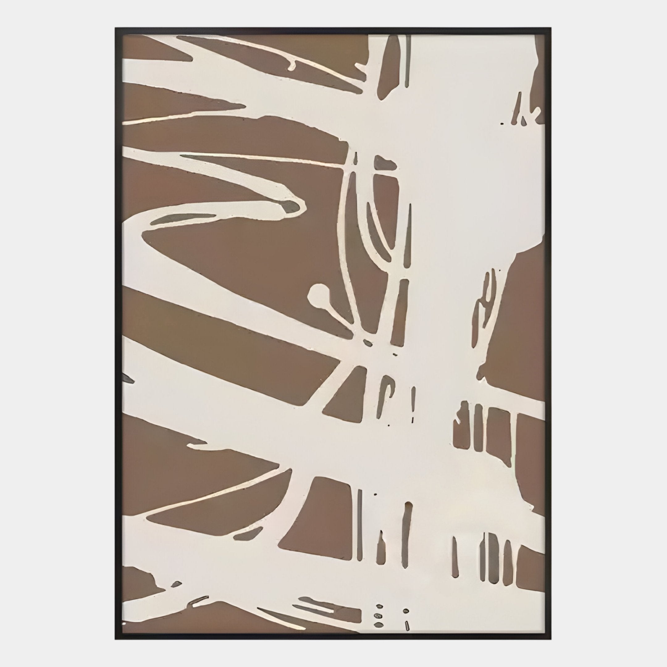 Deralin Mocha Flow Abstract 3D Carving Wall Art