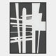 Deralin Charcoal Grid Abstract 3D Carving Wall Art
