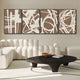 Deralin Mocha Grid Abstract 3D Carving Wall Art