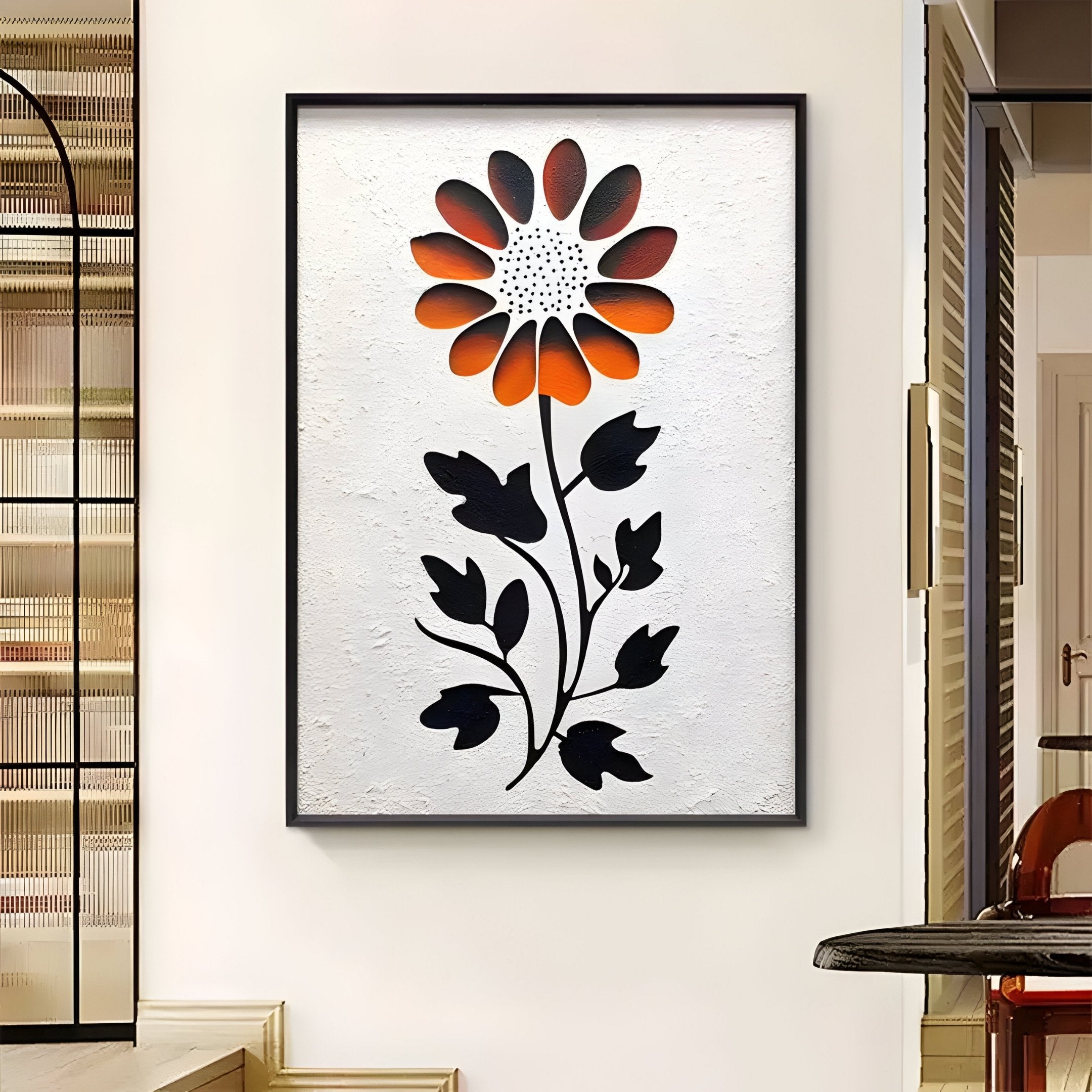 Floraventa Bloom II Floral 3D Carving Wall Art