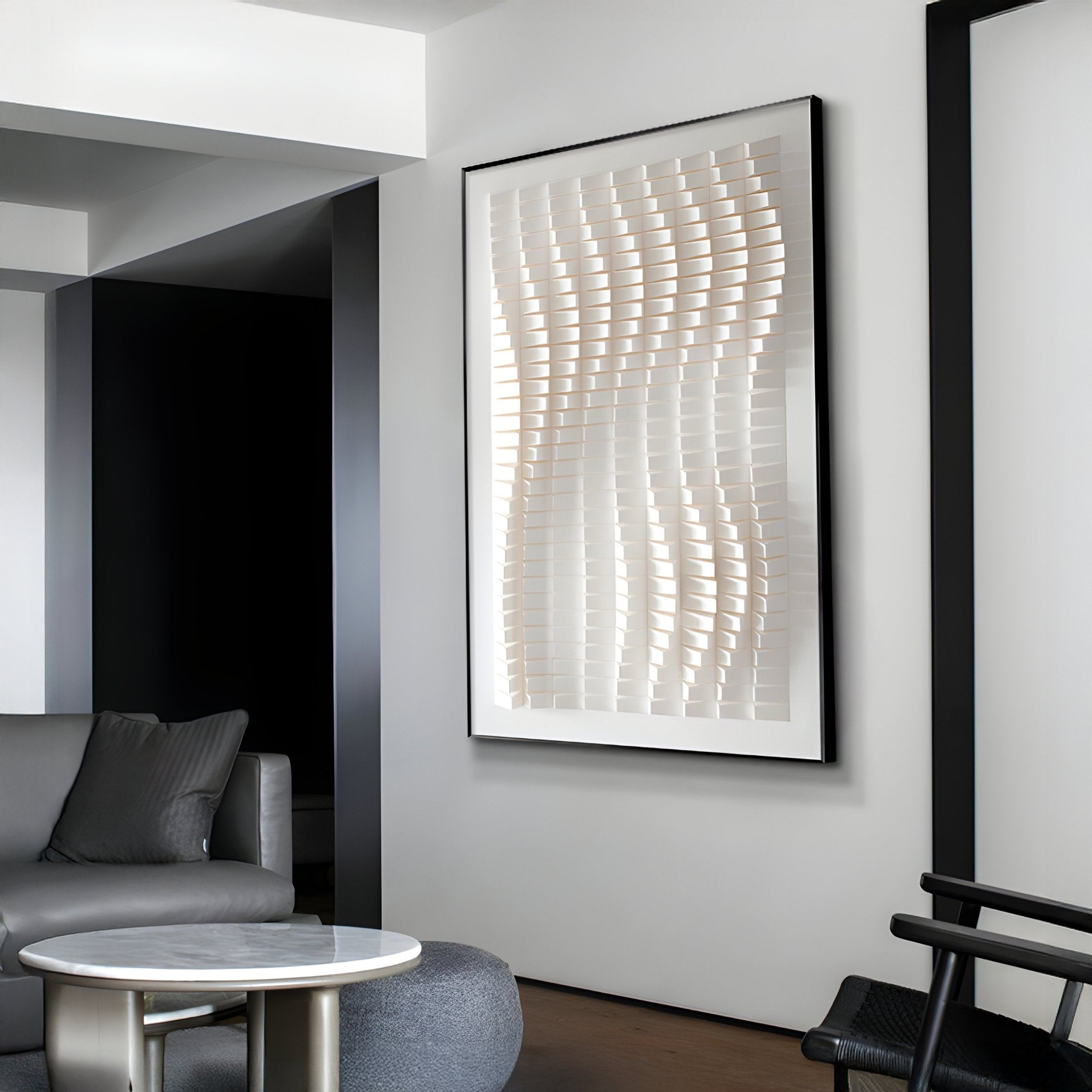 Velistra Vertical Ripple 3D Relief Wall Art