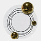 Astryn Gold Orbit Round Textured 3D Wall Art