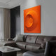 Solveta Orange Spiral Wood Relief 3D Wall Art