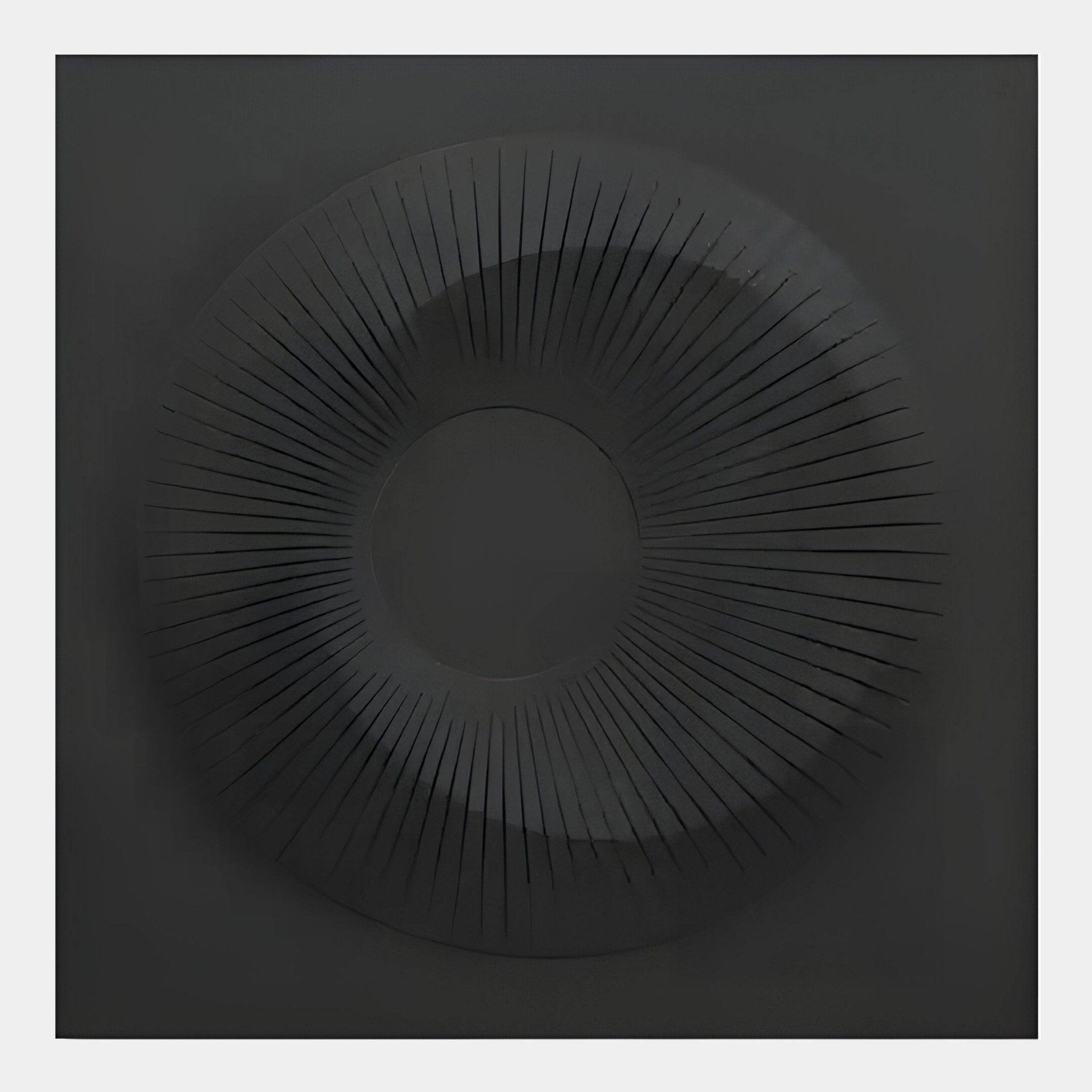 Solveta Black Spiral Wood Relief 3D Wall Art