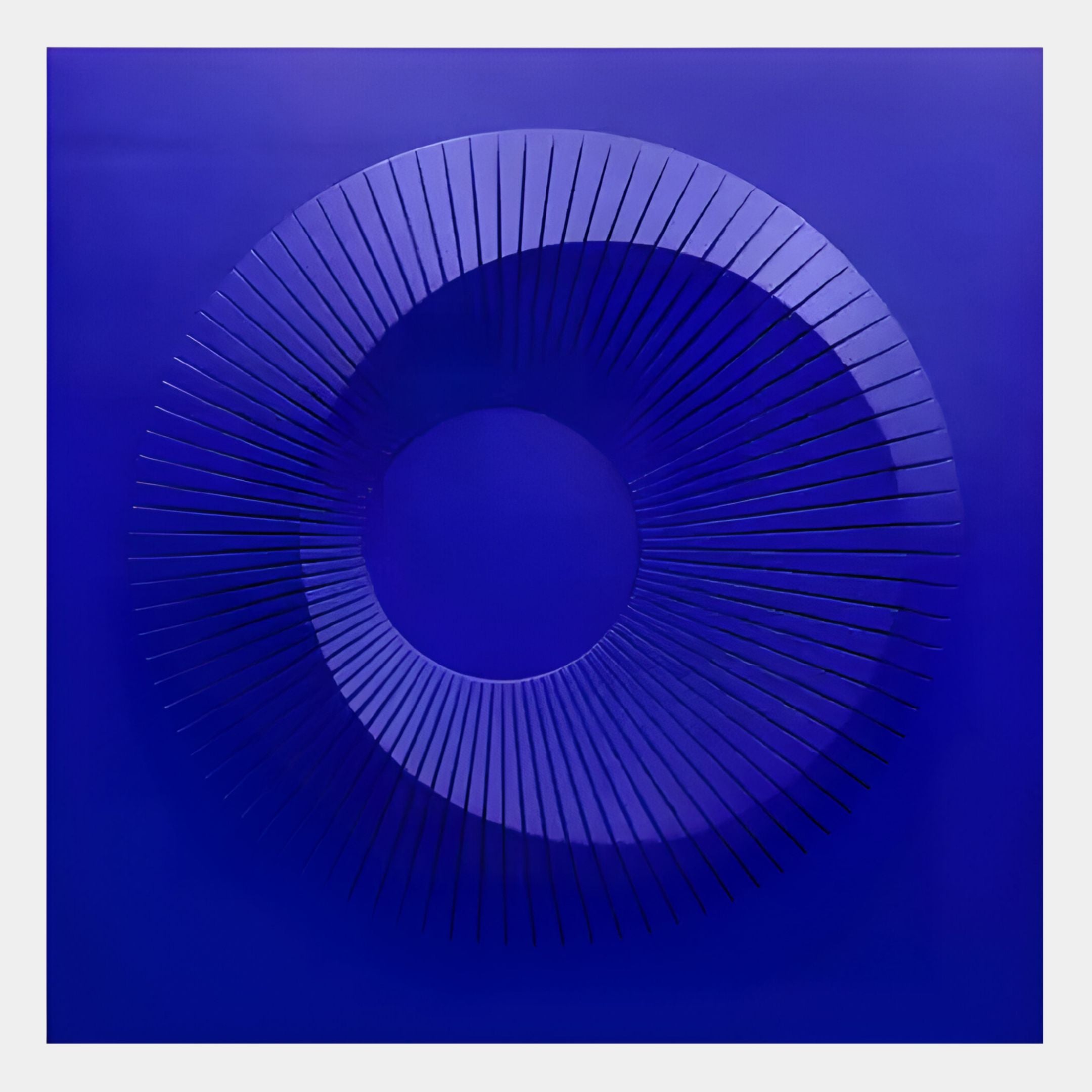 Solveta Cobalt Spiral Wood Relief 3D Wall Art