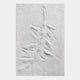 Cavara Leaf Crest Textured White 3D Relief Wall Art