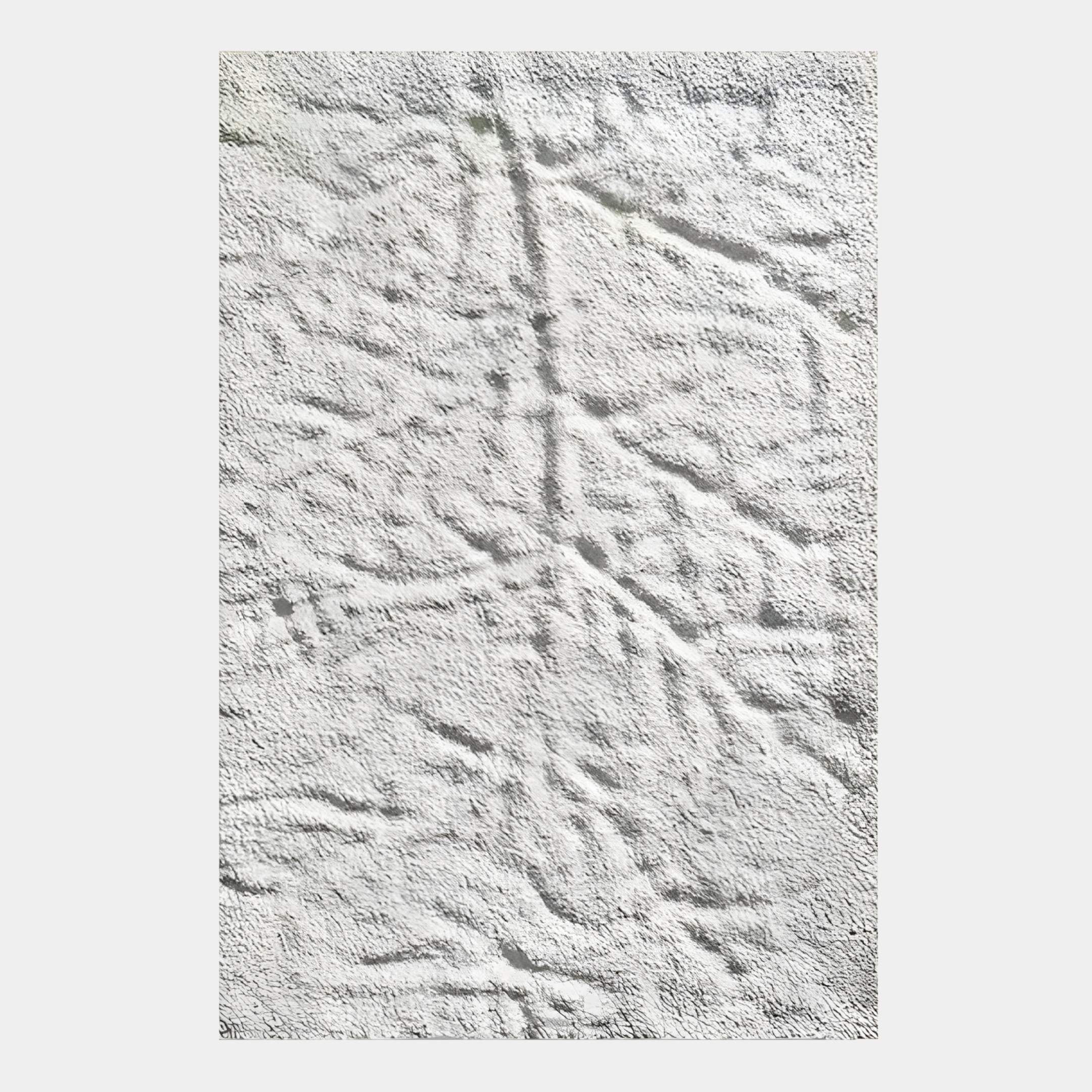 Cavara Bark Vein Textured White 3D Relief Wall Art
