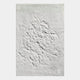 The Cavara Ridge Bloom Textured White 3D Relief Wall Art by Giant Sculptures features a rough, unevenly raised surface—ideal as minimalist or abstract wall decor.