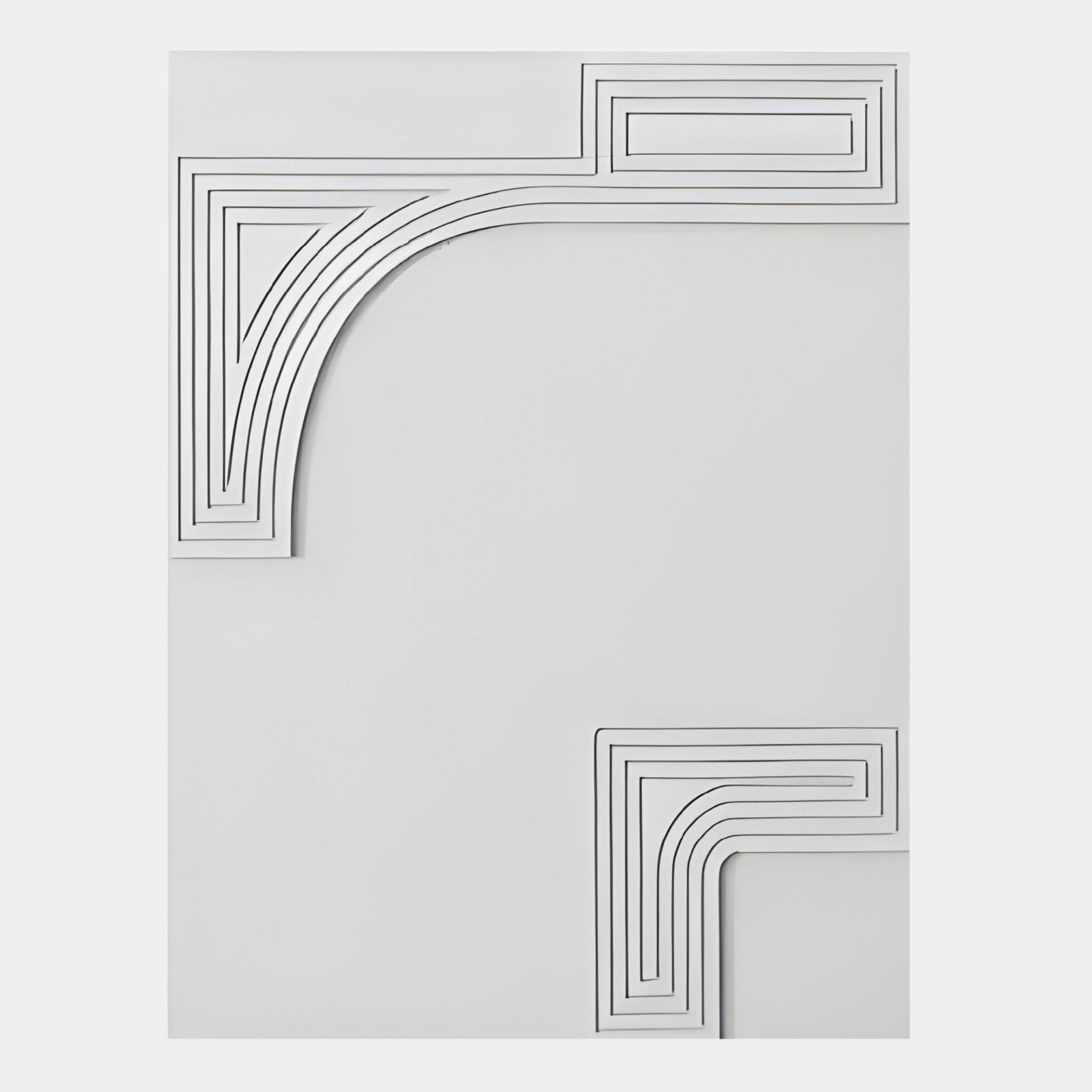 Lineaform Vertical Arch Wood Carving 3D Wall Art