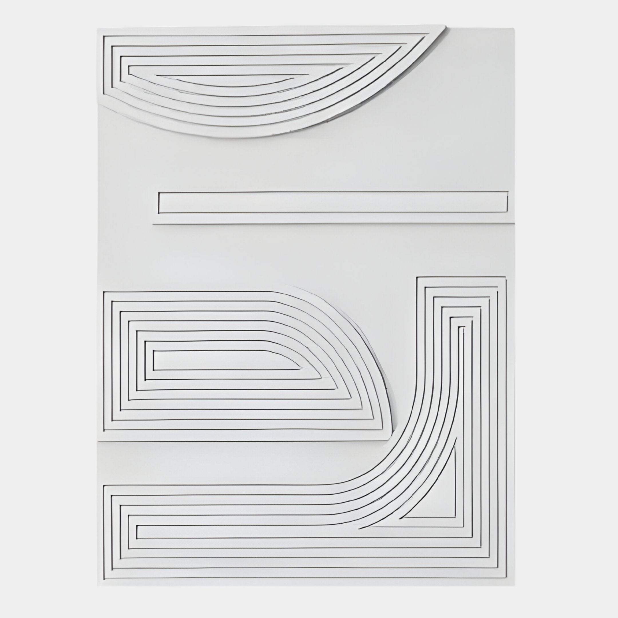 Lineaform Layered Flow Wood Carving 3D Wall Art
