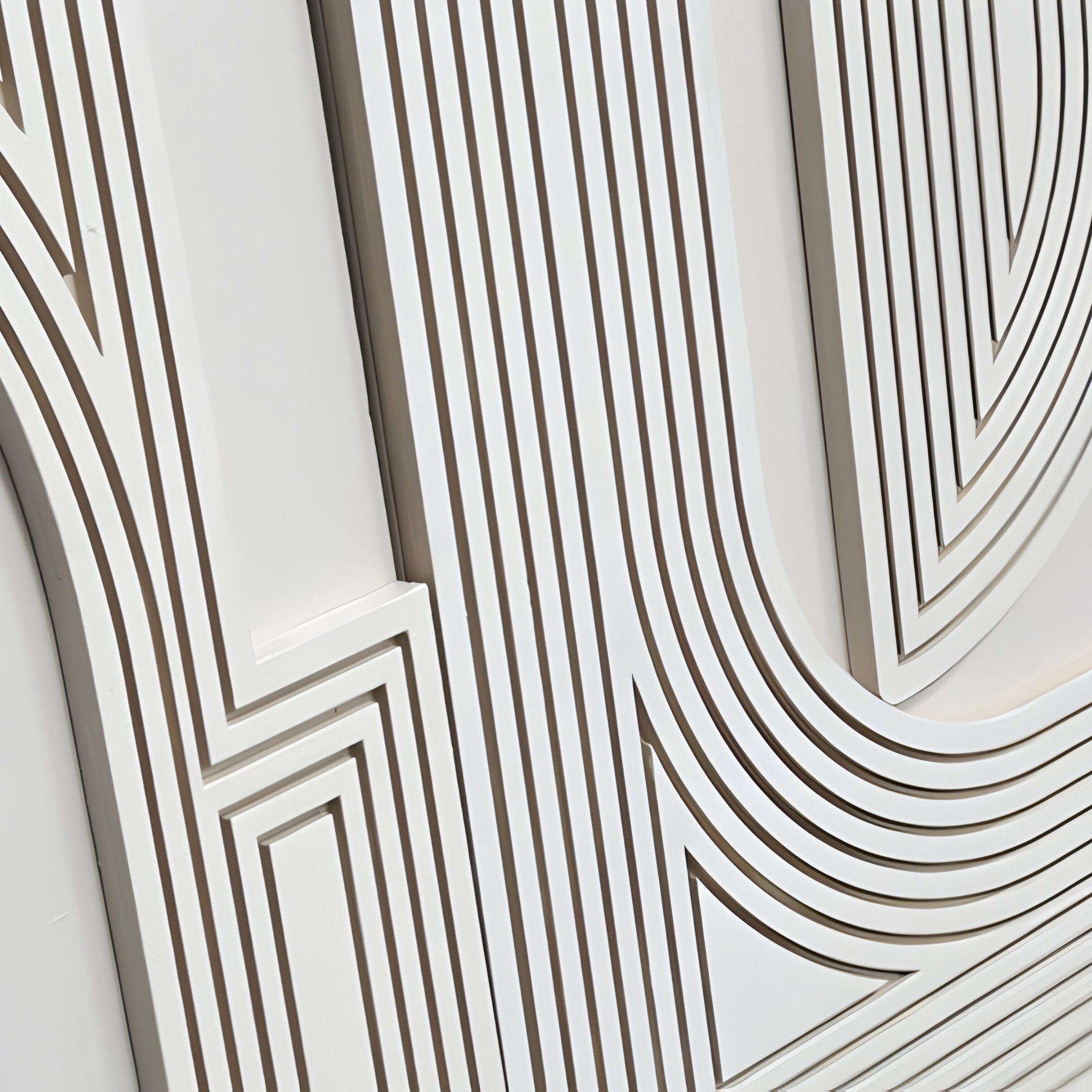 Lineaform Multi-Panel Curve Wood Carving 3D Wall Art