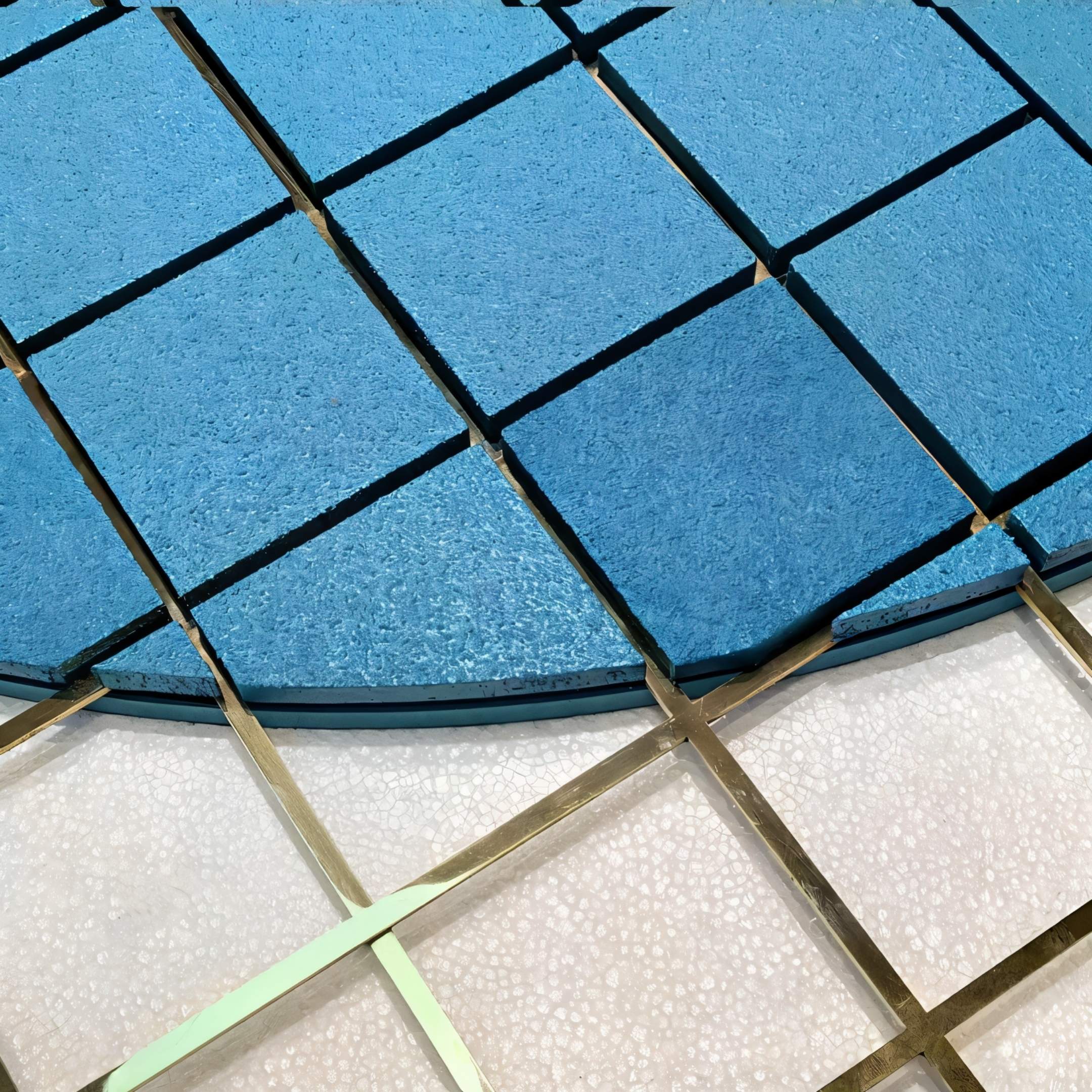 Orivis Aqua Disc Metal Grid 3D Wall Art