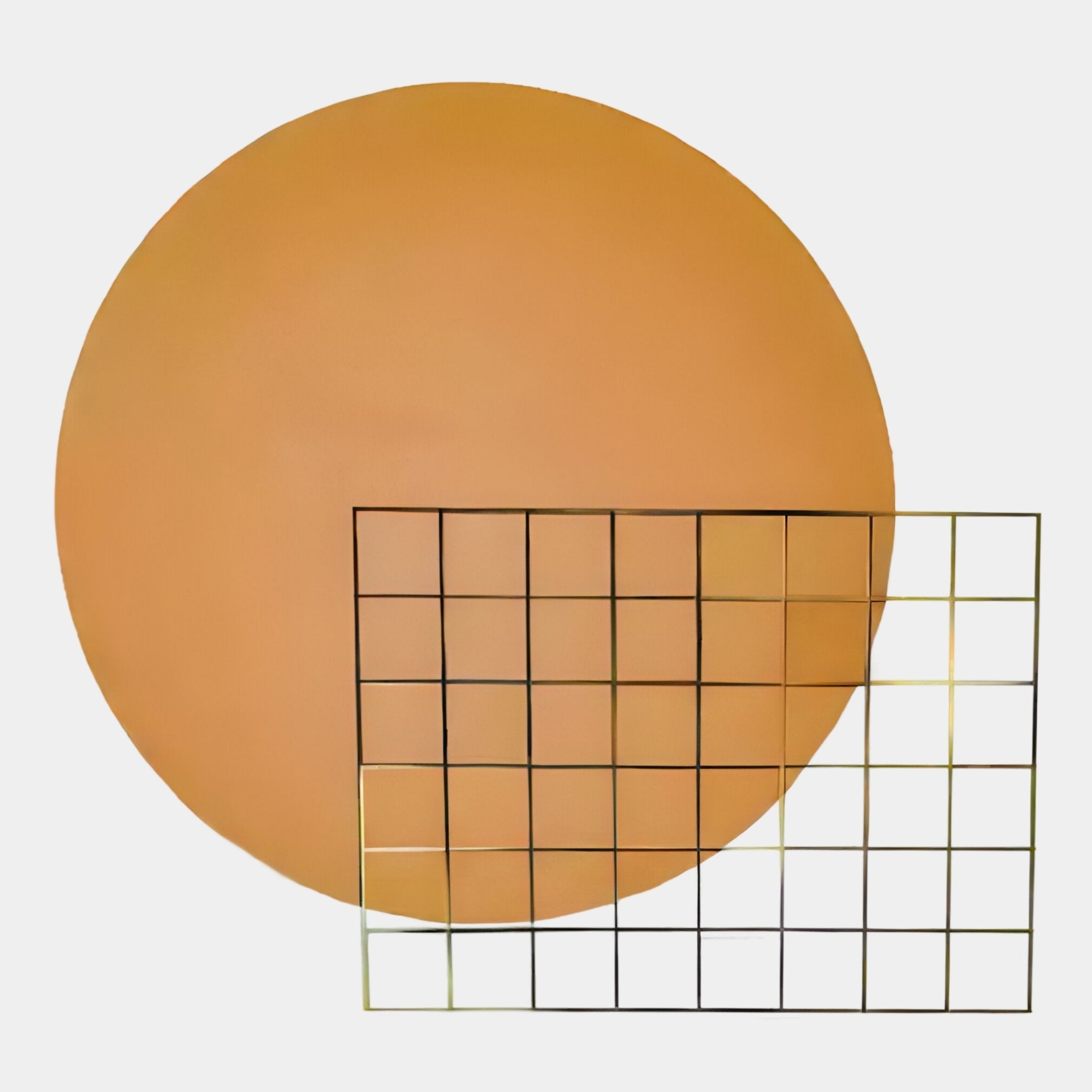 Orivis Amber Disc Metal Grid 3D Wall Art