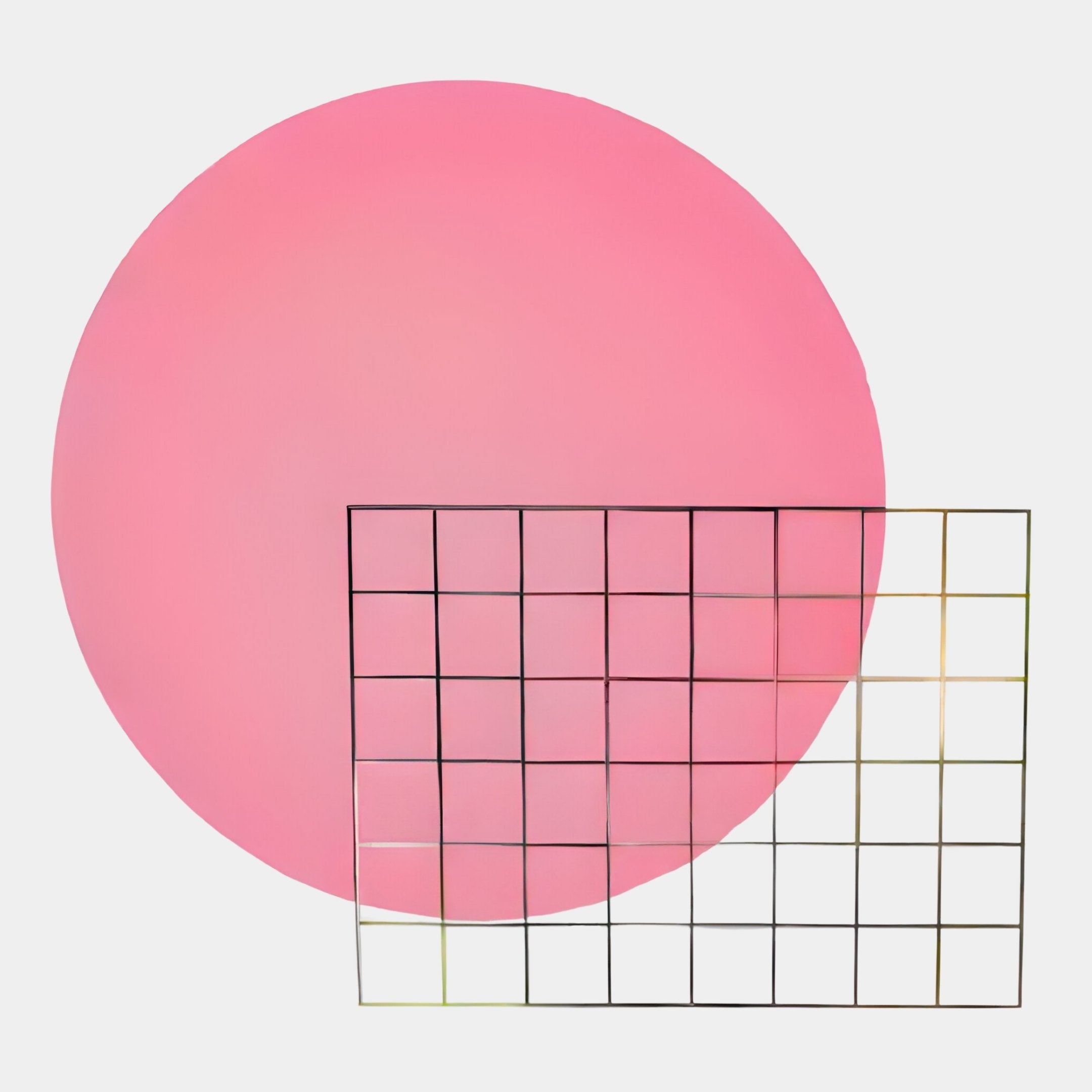 Orivis Rose Disc Metal Grid 3D Wall Art
