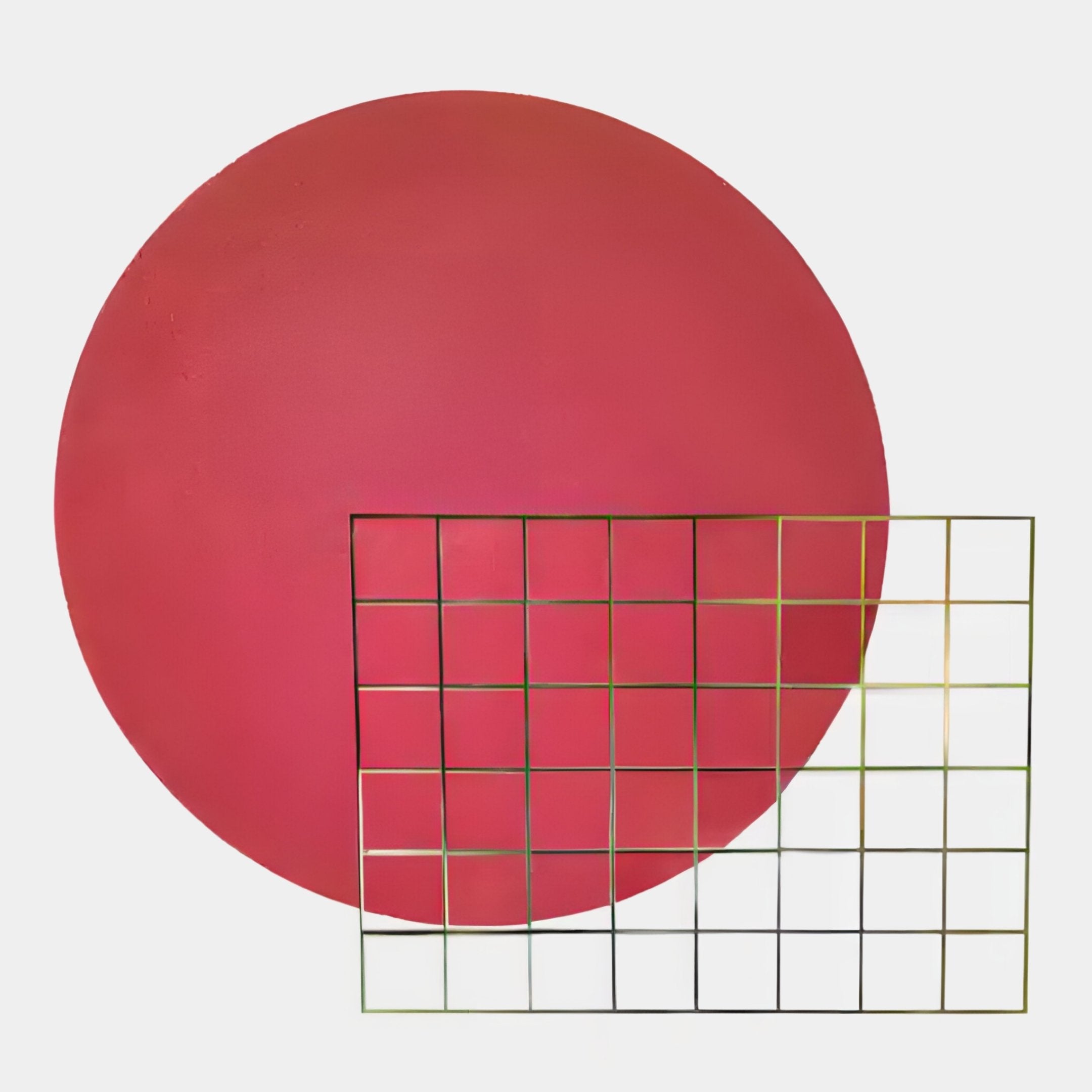 Orivis Crimson Disc Metal Grid 3D Wall Art